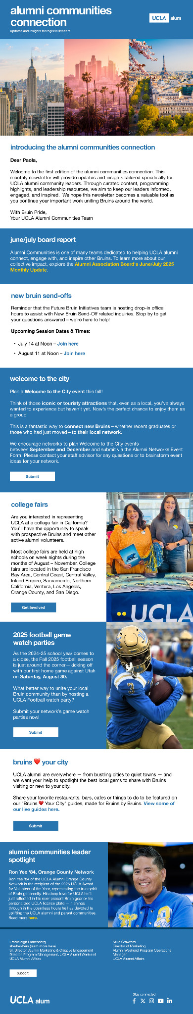 Alumni Communities Connection email.