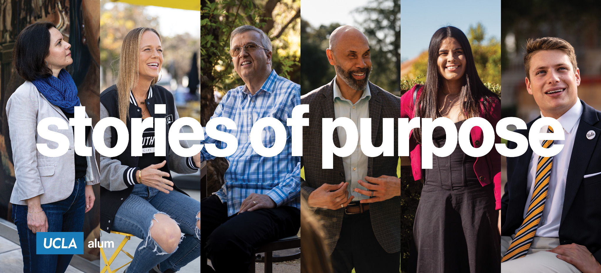 Stories of purpose backdrop graphic.