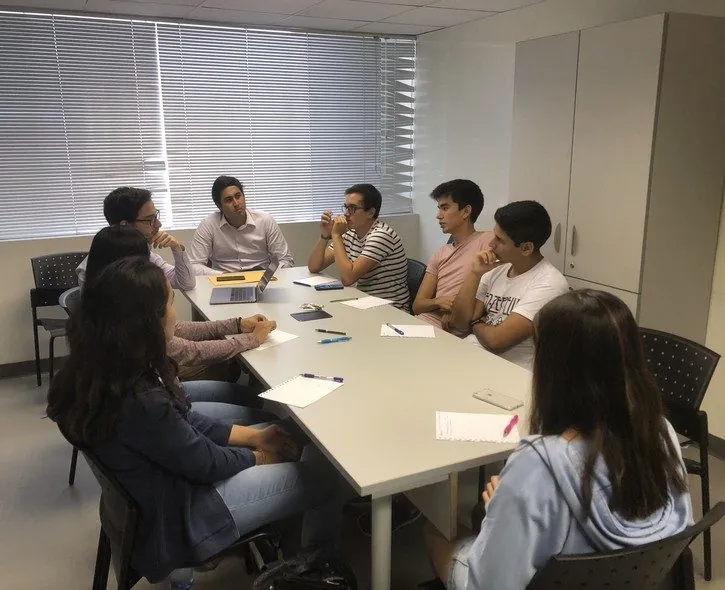 Students in a focus group session.