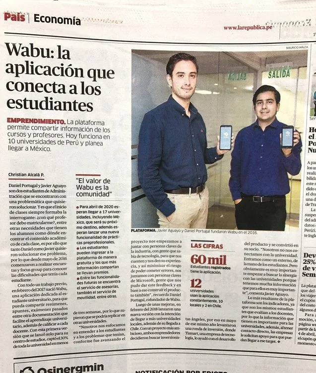 Press coverage of Wabu.